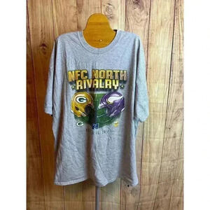 NFL Packers Vikings NFC North Oct 2017 Tshirt  Majestic Size 2XL
